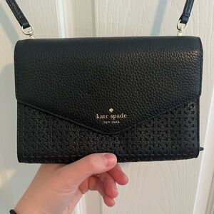 Kate Spade Textured Black Crossbody Bag